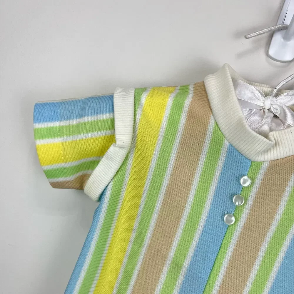 Vintage Tiny Tots Original Striped Giraffe Coverall